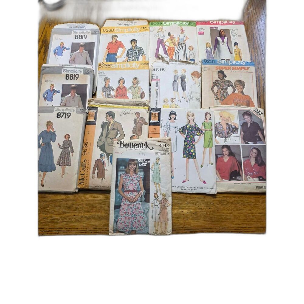 Lot Of Vintage Sewing Patterns